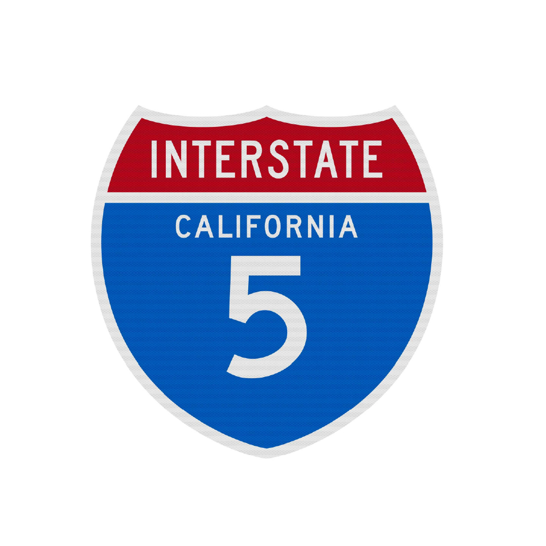 American Interstate Road Sign