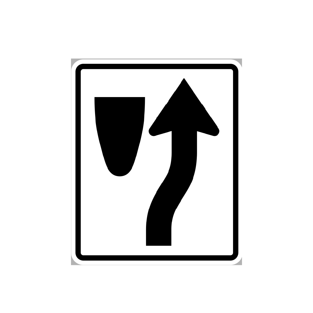 American Keep Right Road Sign