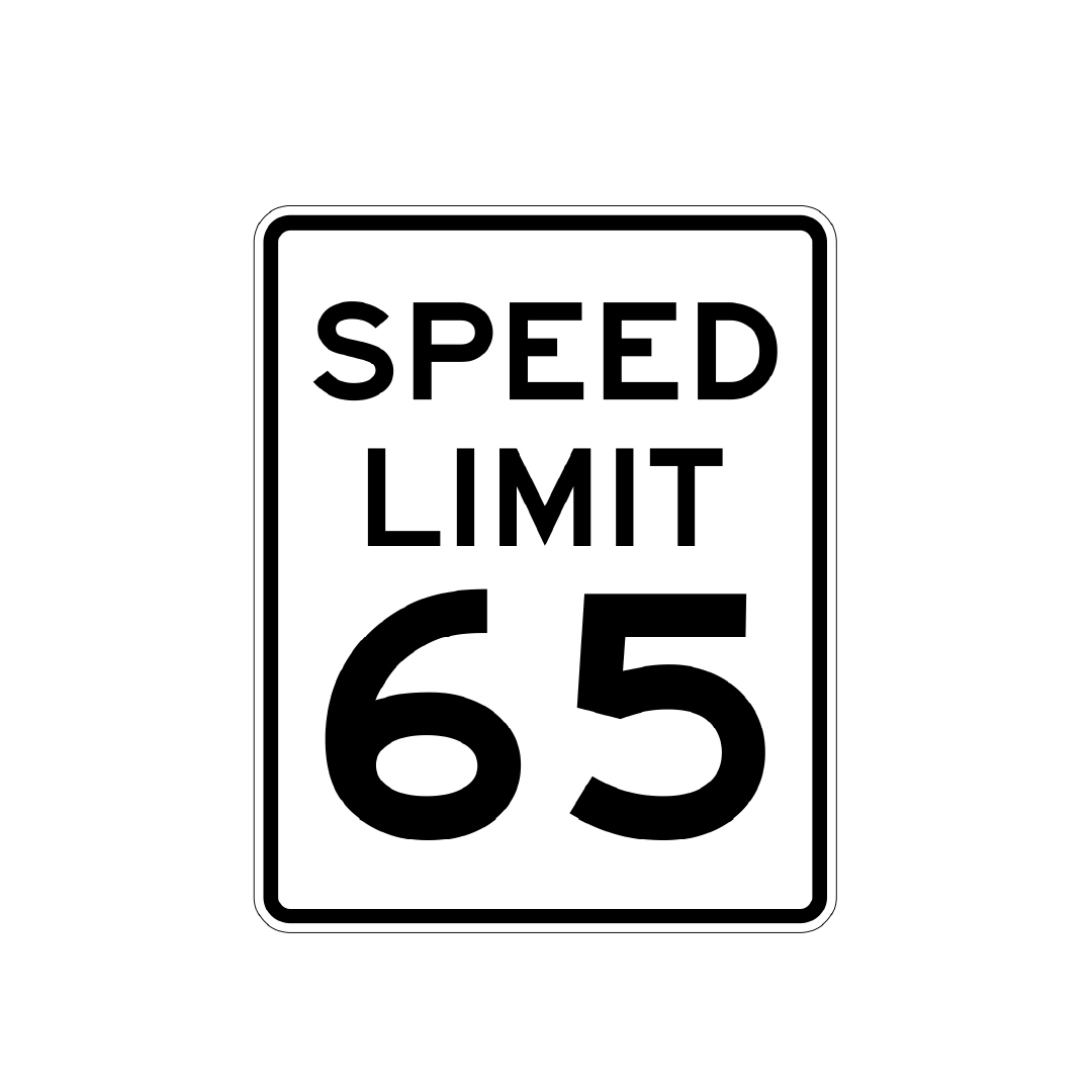 American Speed Limit Road Sign