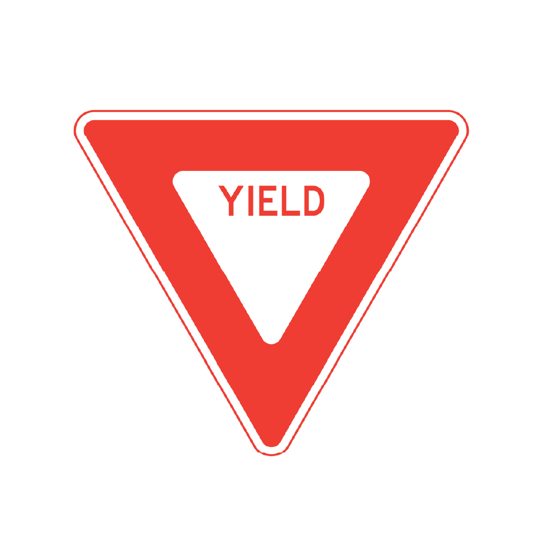 American Yield Road Sign