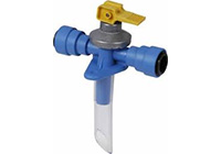 Blue and yellow valve