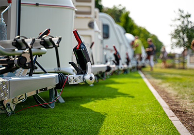 Line of caravan hitches