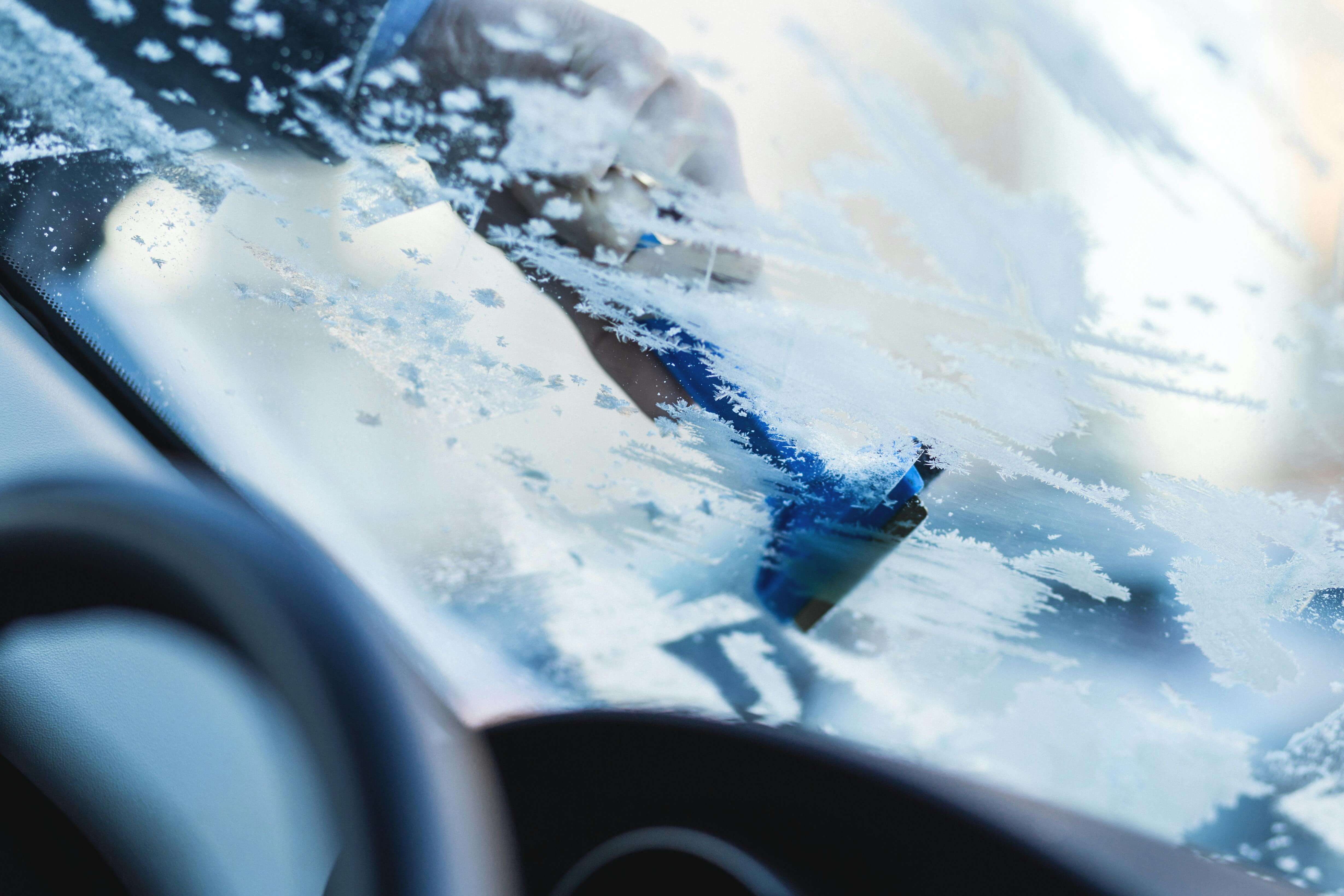 Defrosting car windscreen