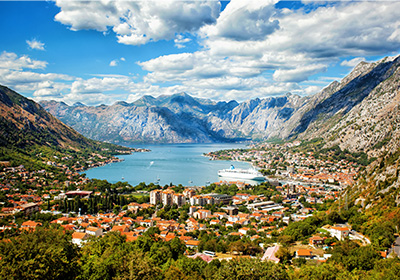 Kotor, overlooking harbour town