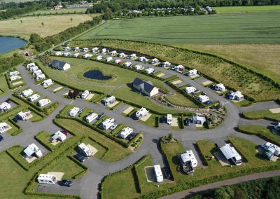 Ariel view of Southern Eye Kettleby Lakes touring site