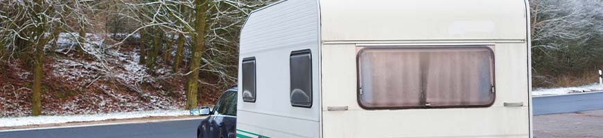 tourer caravan in winter