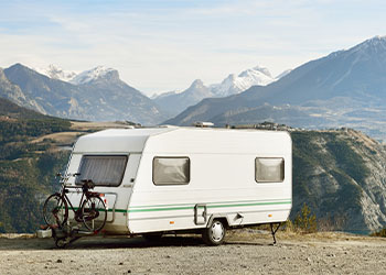 bike rack on caravan