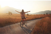 girl on cycle