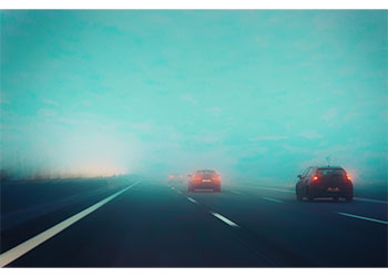 driving through fog