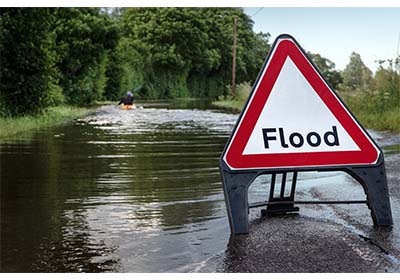 flood road sign