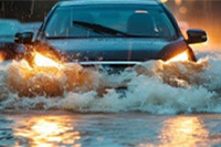 Driving through floods